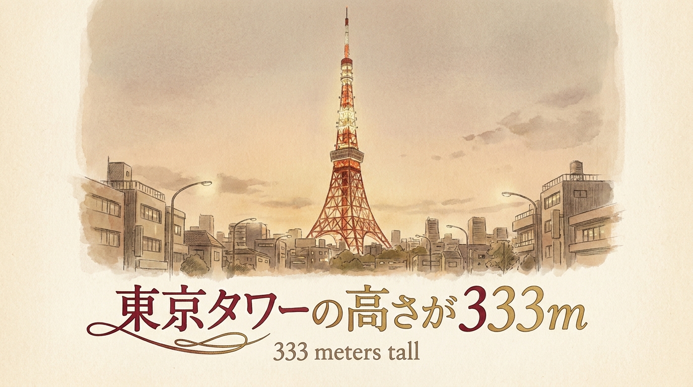 東京タワーの高さが333mの理由とは？