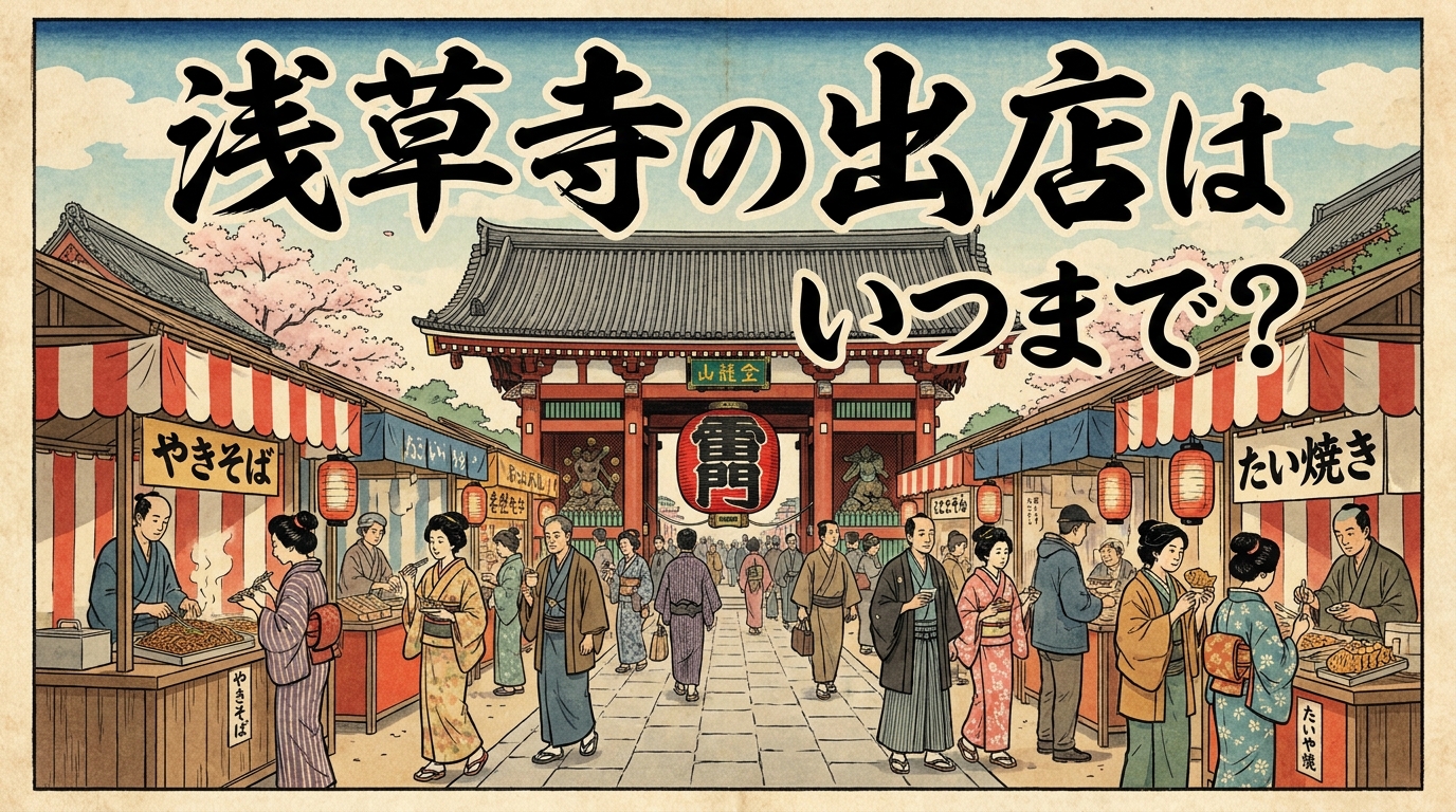 浅草寺の出店はいつまで？