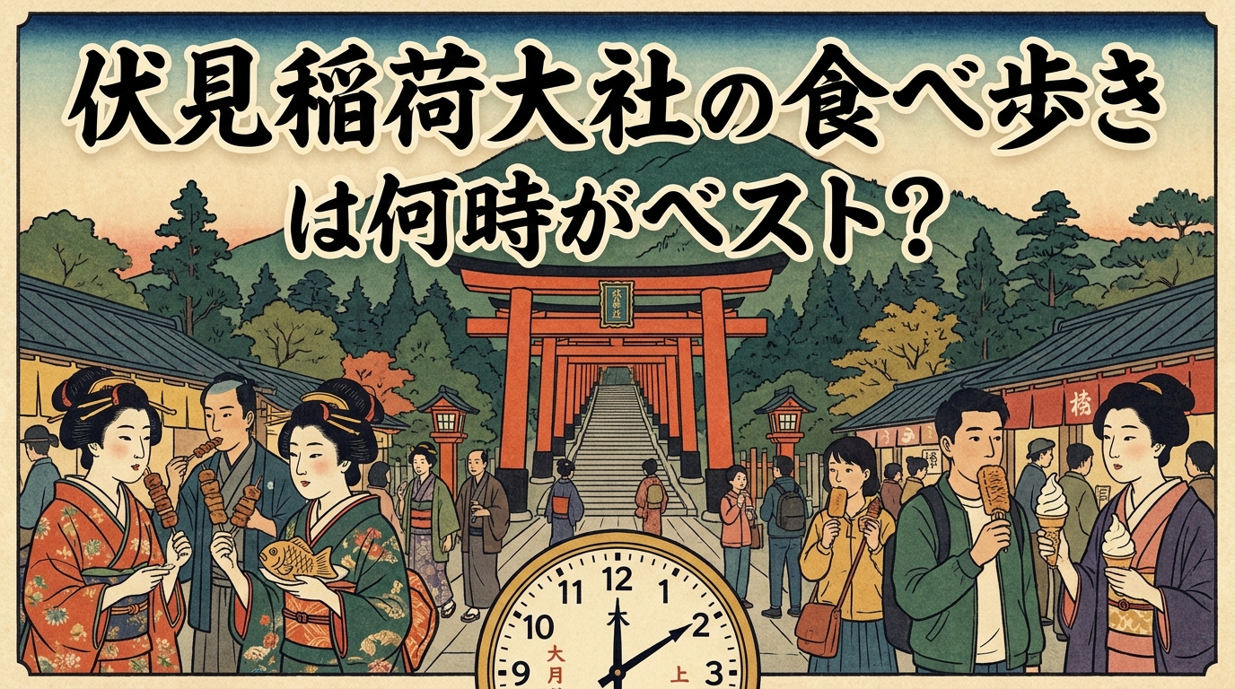 伏見稲荷大社の食べ歩きは何時がベスト？