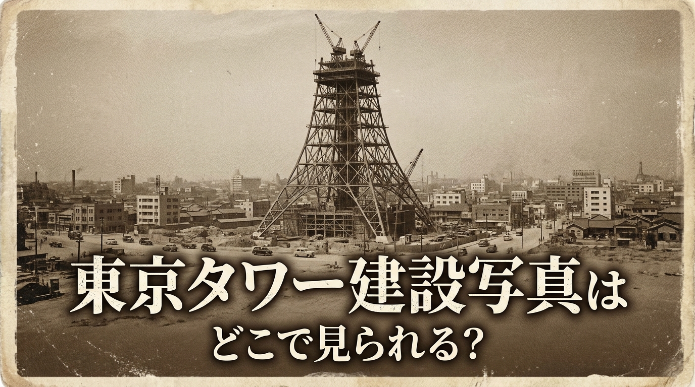 東京タワー建設写真はどこで見られる?