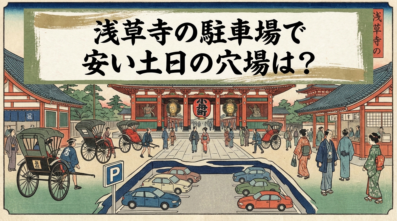 浅草寺の駐車場で安い土日の穴場は？