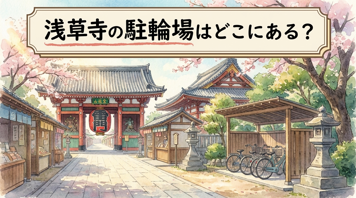 浅草寺の駐輪場はどこにある？