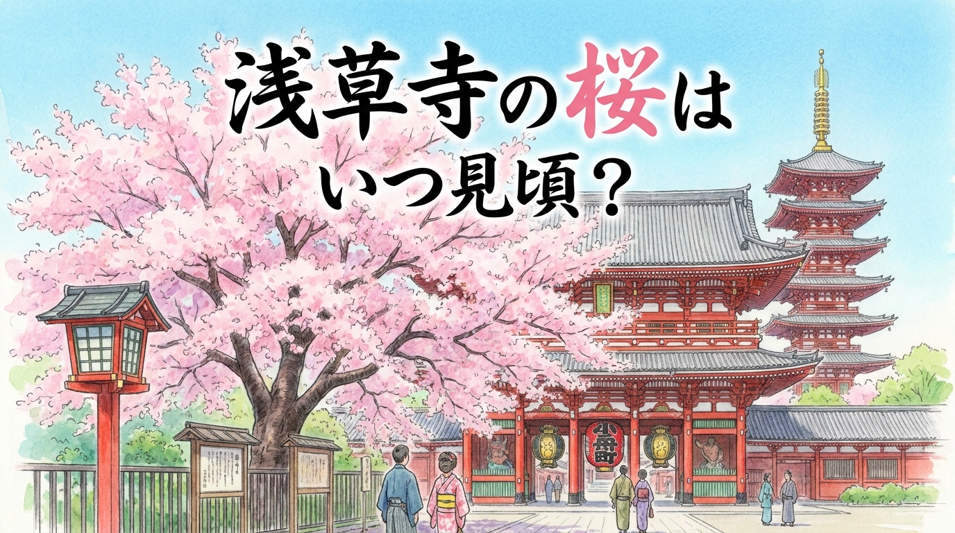 浅草寺の桜はいつ見頃？