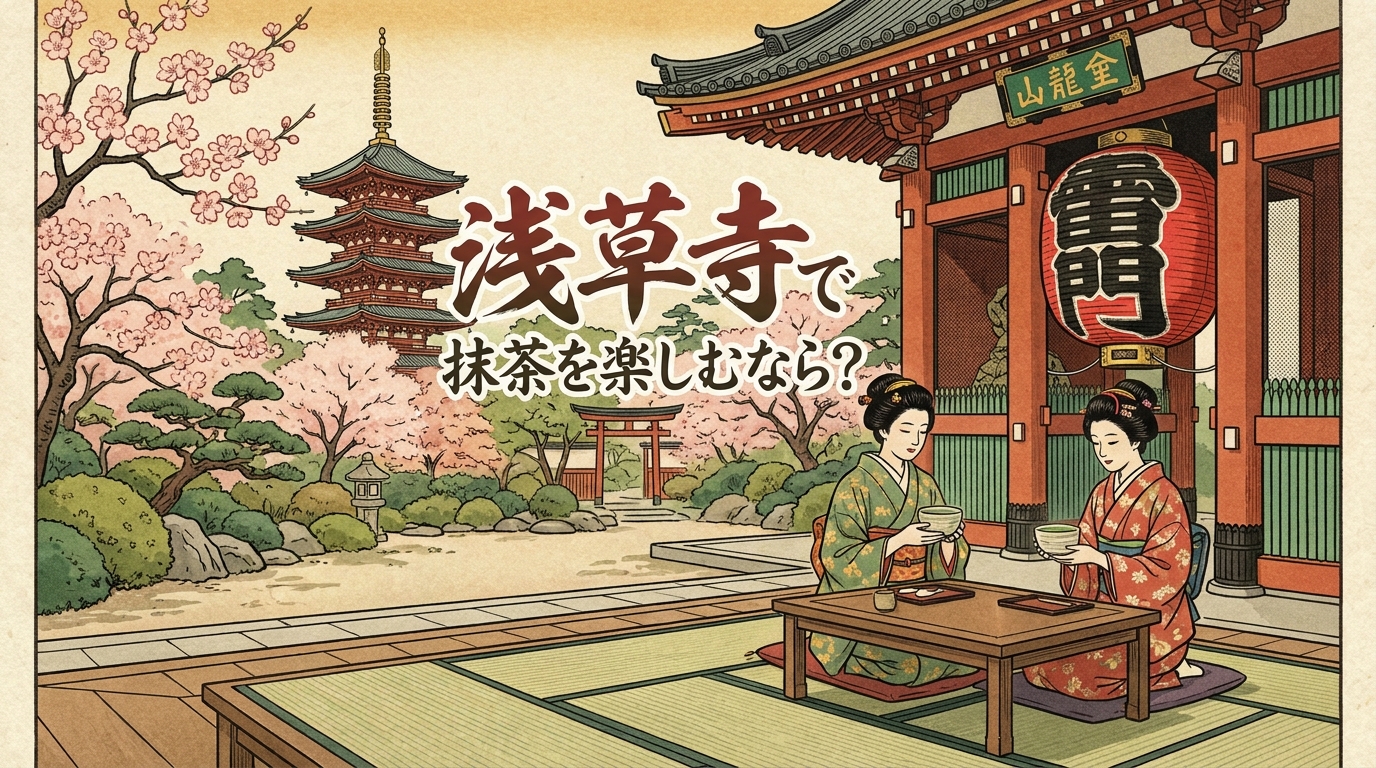 浅草寺で抹茶を楽しむなら？