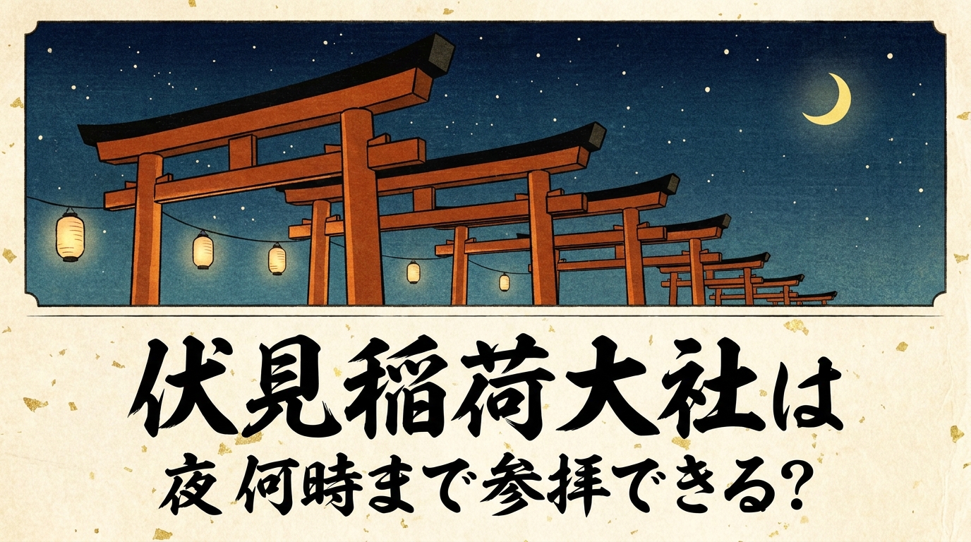 伏見稲荷大社は夜何時まで参拝できる？