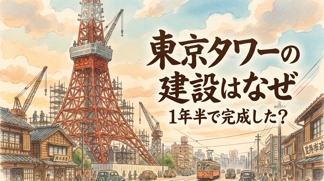 東京タワーの建設はなぜ1年半で完成した？