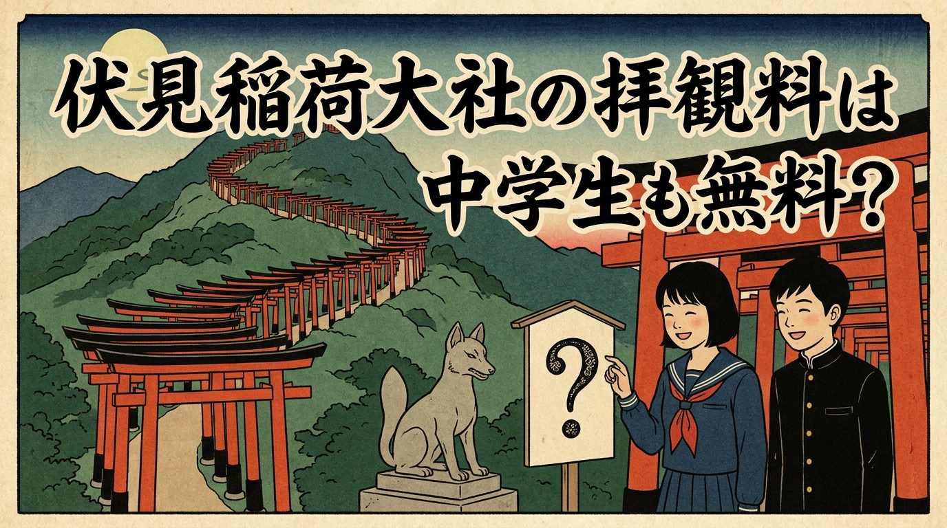 伏見稲荷大社の拝観料は中学生も無料？