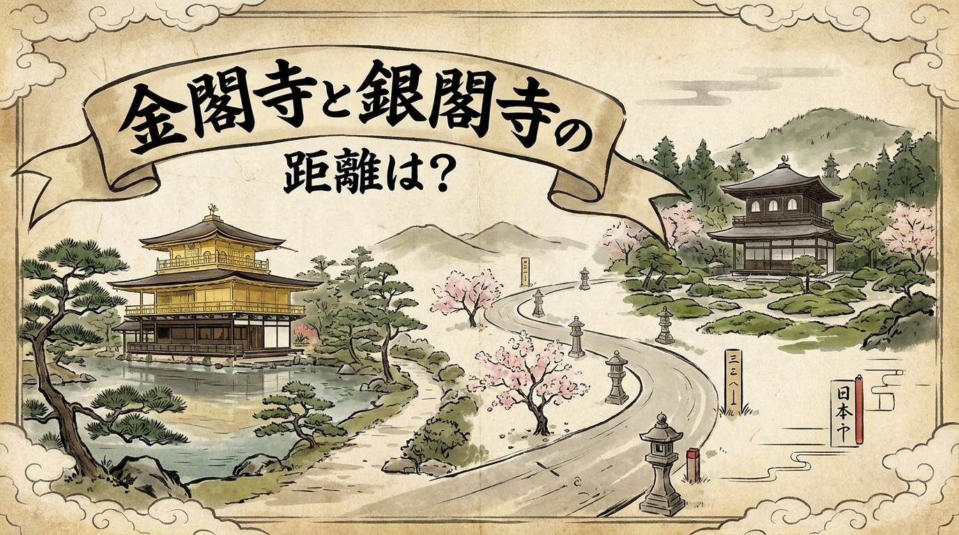 金閣寺と銀閣寺の距離は？