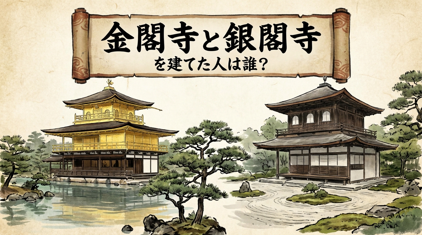 金閣寺と銀閣寺を建てた人は誰？