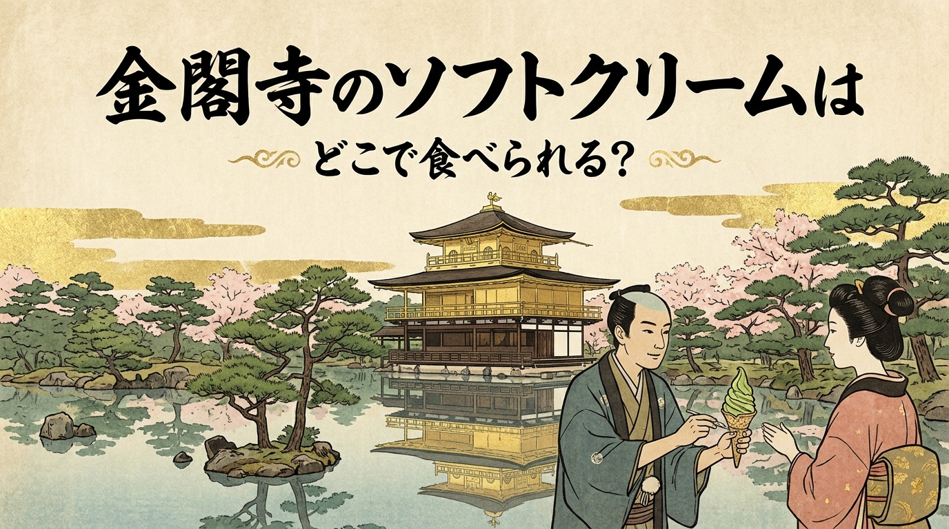 金閣寺のソフトクリームはどこで食べられる？