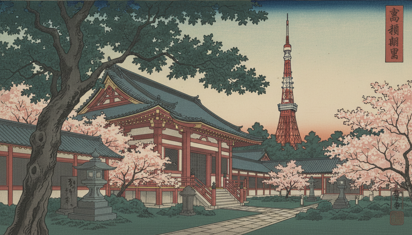 東京タワー近くの寺院は増上寺です