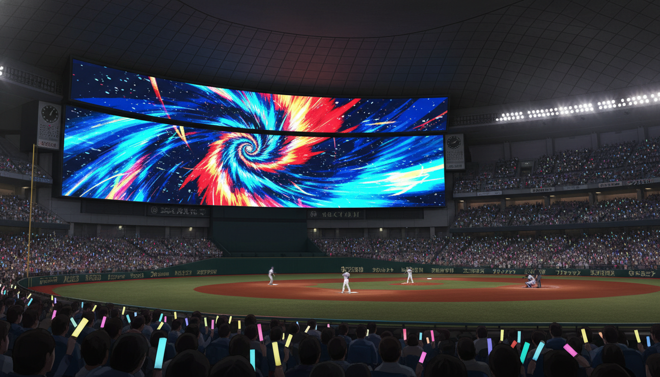東京ドーム ビジョンは国内プロ野球場で最大規模の大型LEDスクリーン