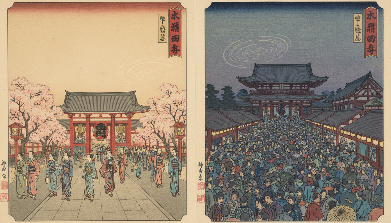浅草寺の混み具合は時間帯と曜日で大きく変わる