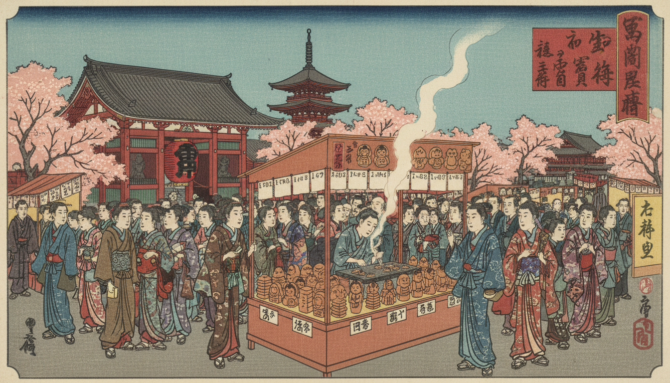浅草寺の人形焼は仲見世通りで購入できる浅草を代表する伝統菓子