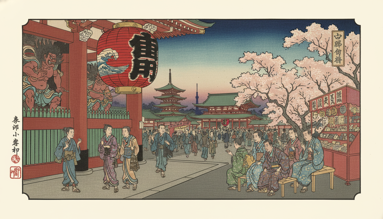 浅草寺の滞在時間は目的に応じて15分から半日まで幅がある