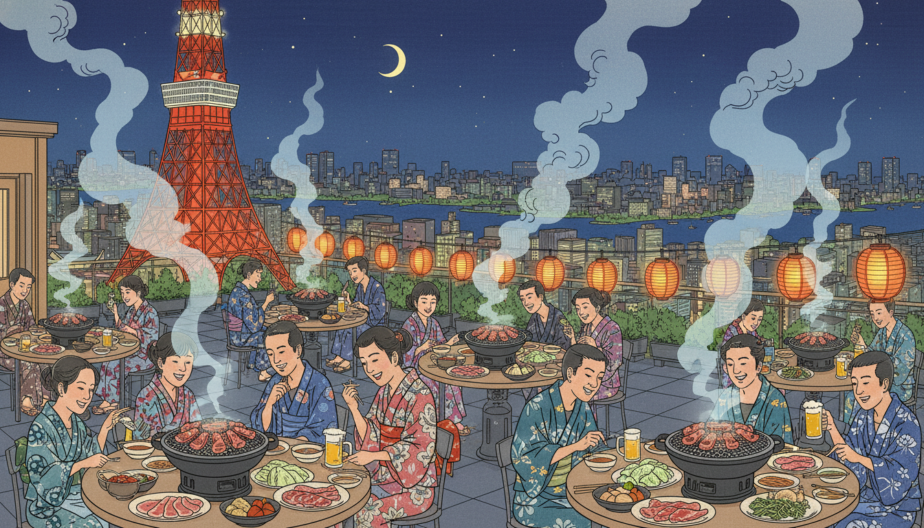 東京タワーのジンギスカンは「ルーフトップジンギスカン」という期間限定イベント