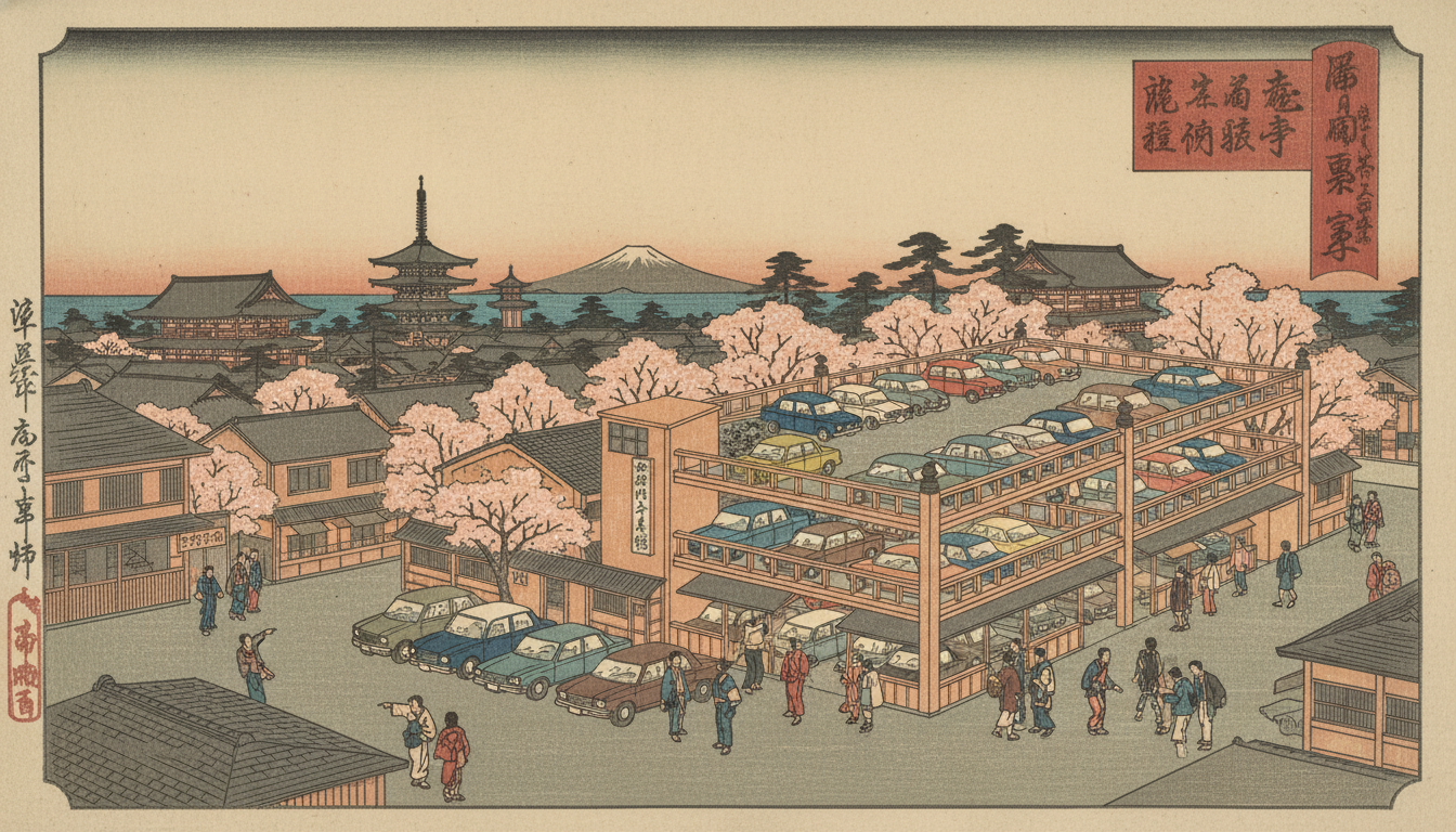 浅草寺の駐車場は土日でも安い場所がある