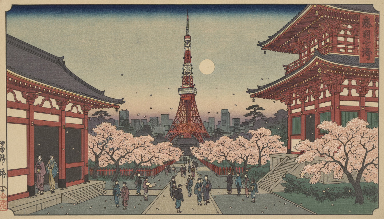 東京タワーと増上寺は東京を代表する絶景スポットです
