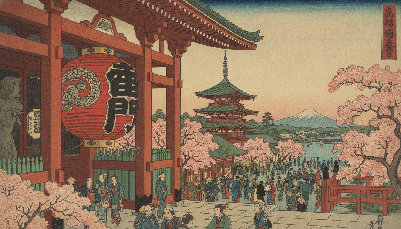 浅草寺(せんそうじ)は東京最古の寺院として約1400年の歴史を持つ