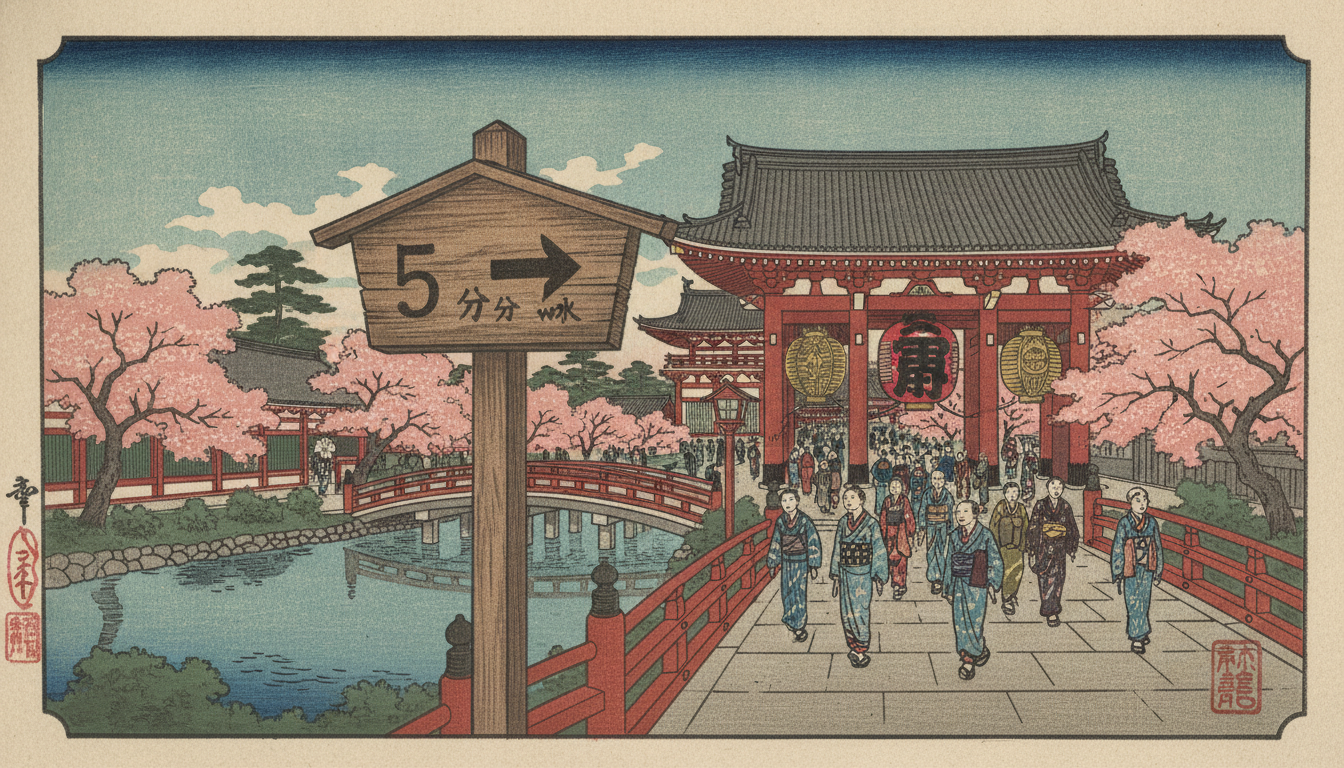 浅草寺の行き方は「浅草駅」から徒歩約5分が基本