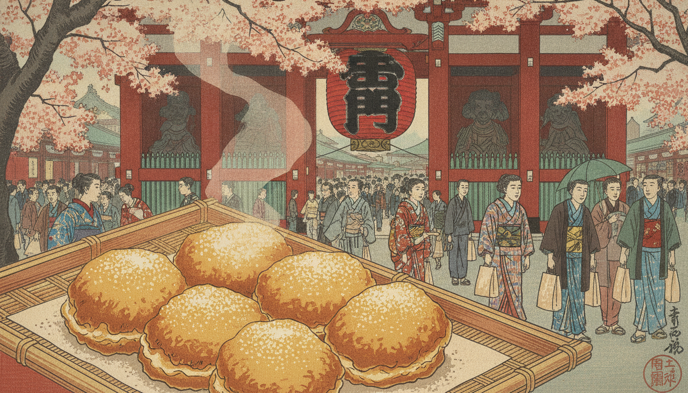 浅草寺の揚げまんじゅうは一度は食べたい浅草名物