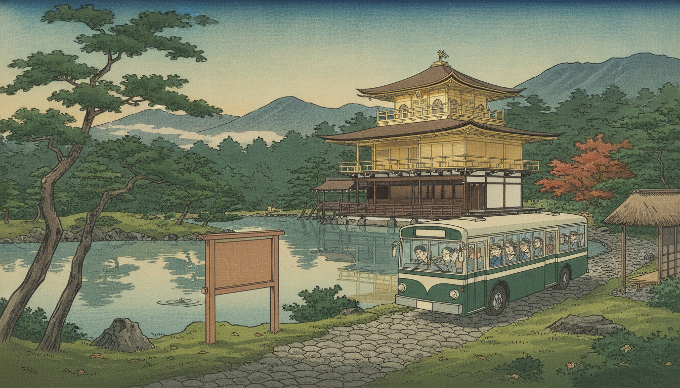金閣寺へバスで行くなら「金閣寺道」バス停が最寄り