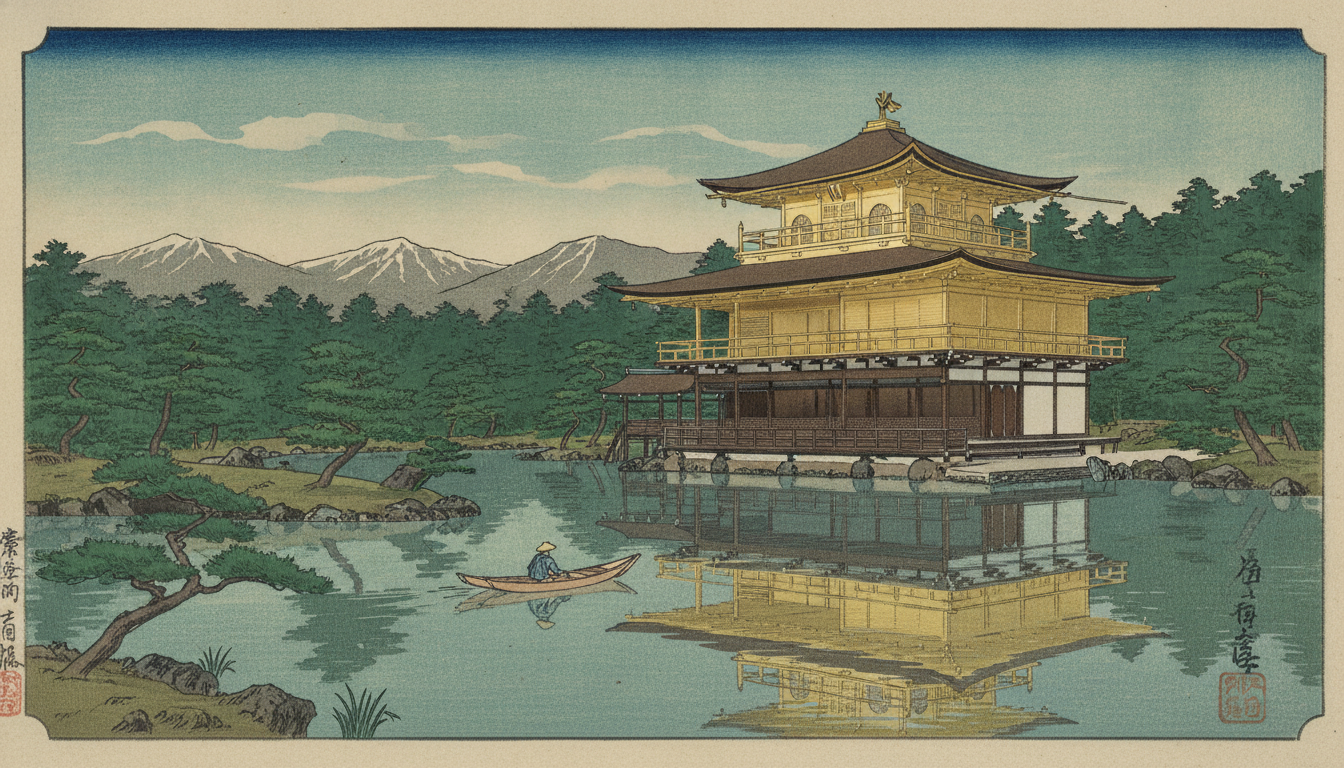 金閣寺の特徴は「金箔で覆われた三層構造の舎利殿」にある