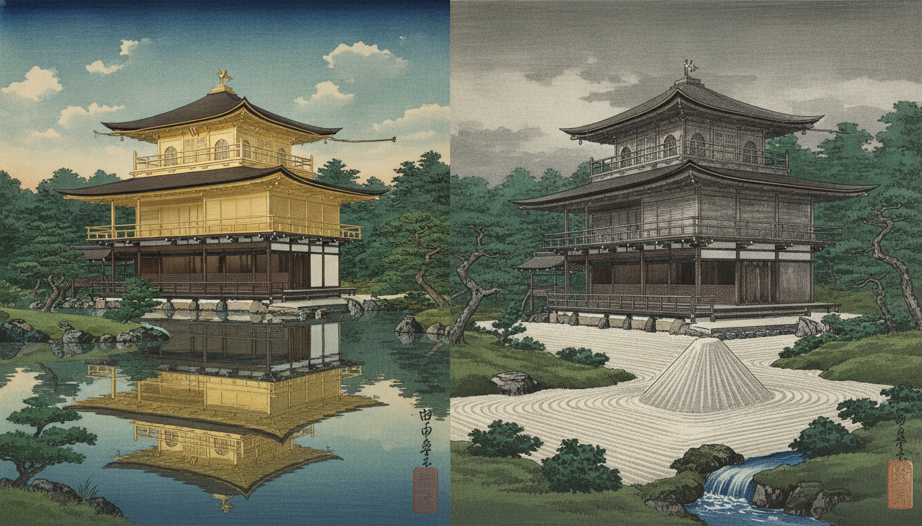 金閣寺と銀閣寺の違いは7つのポイントで理解できる