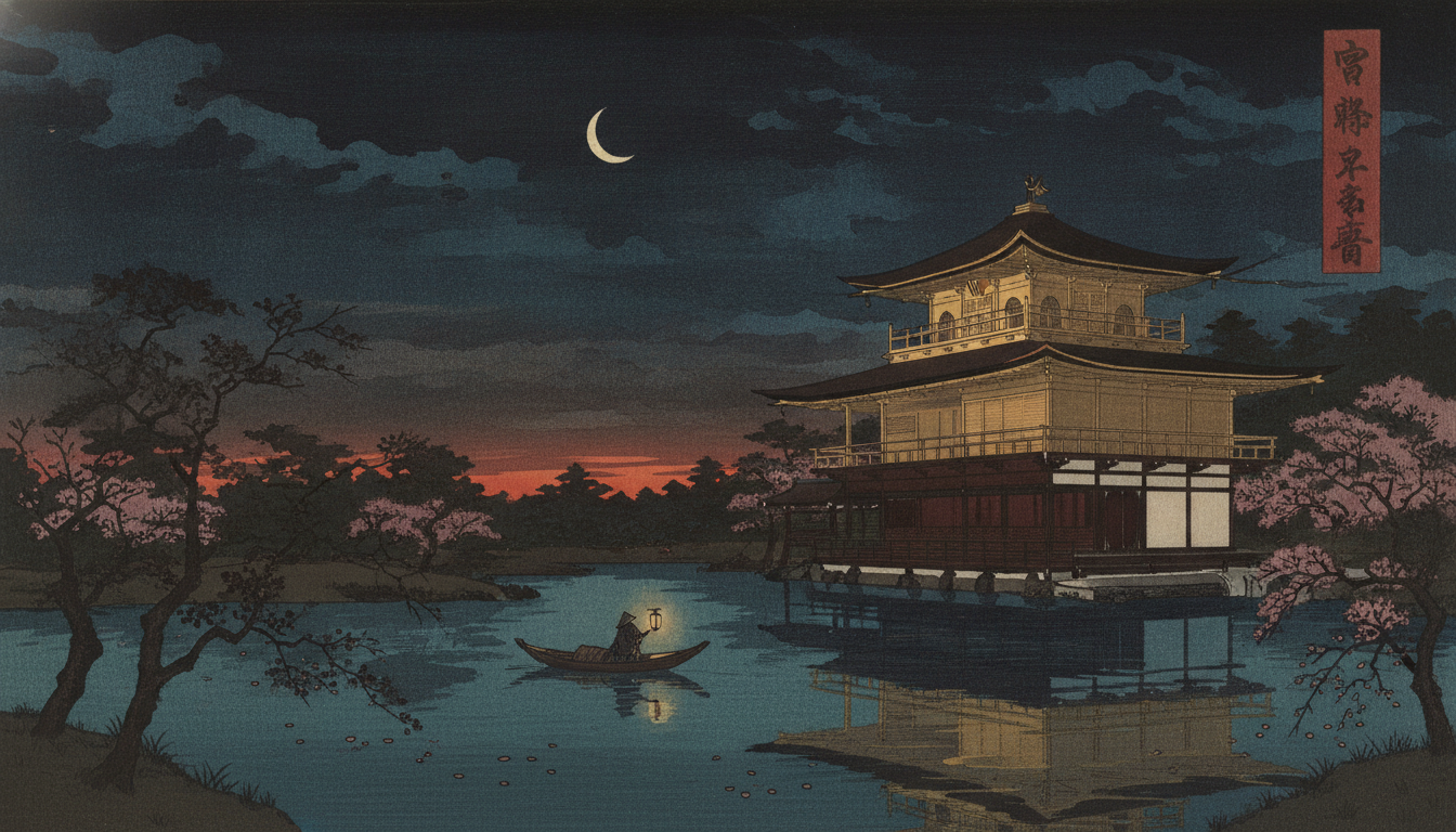金閣寺は夜に見ることができない