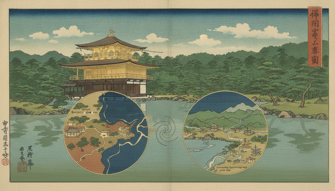金閣寺のマップは公式境内案内図と周辺観光マップの2種類を活用するのが正解