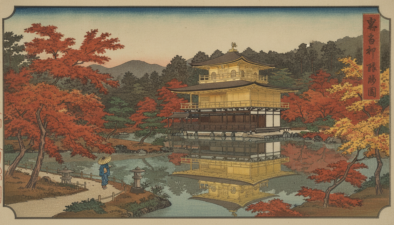 金閣寺の紅葉は11月中旬から12月上旬が見頃