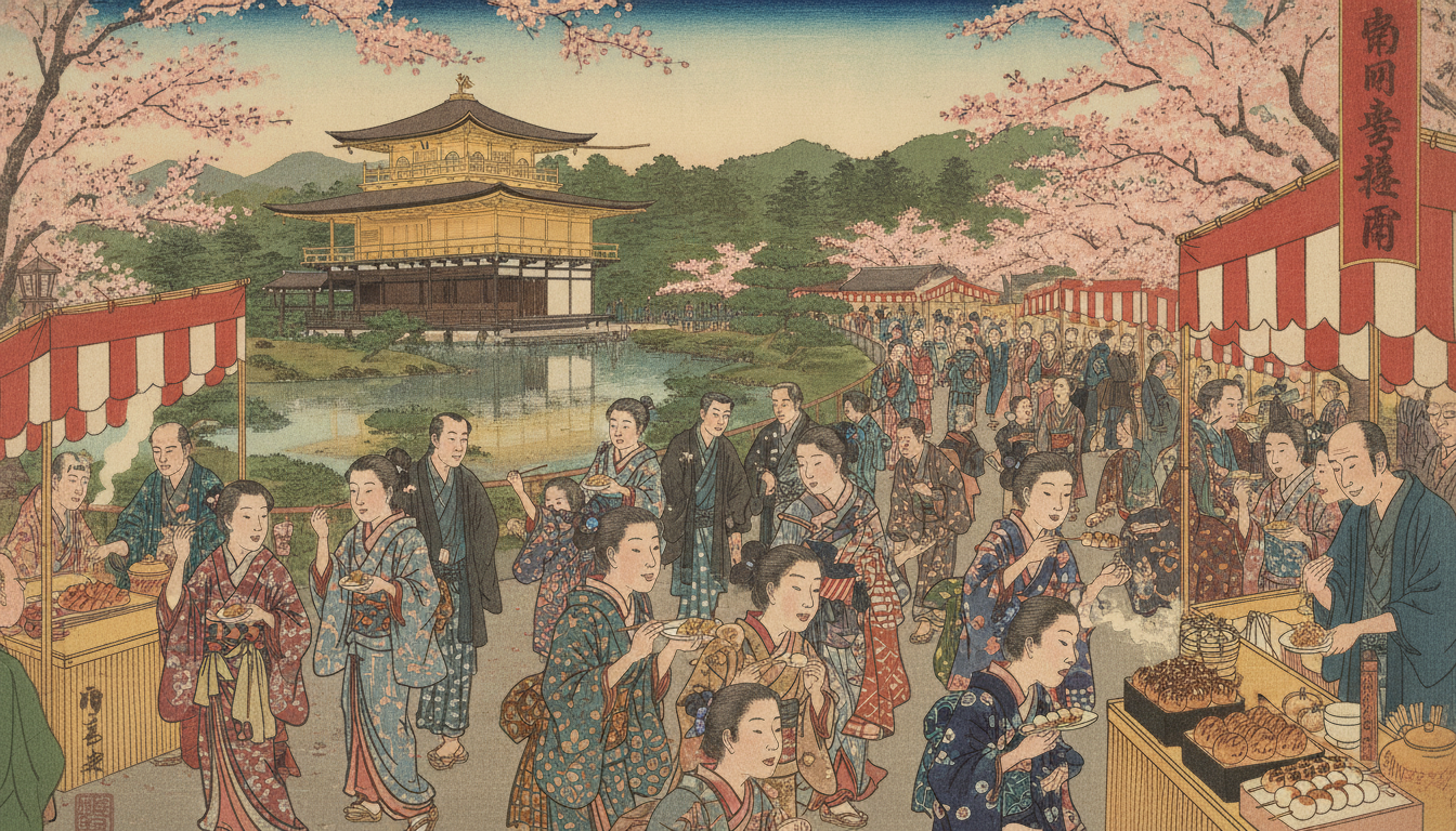 金閣寺周辺で食べ歩きは十分に楽しめます