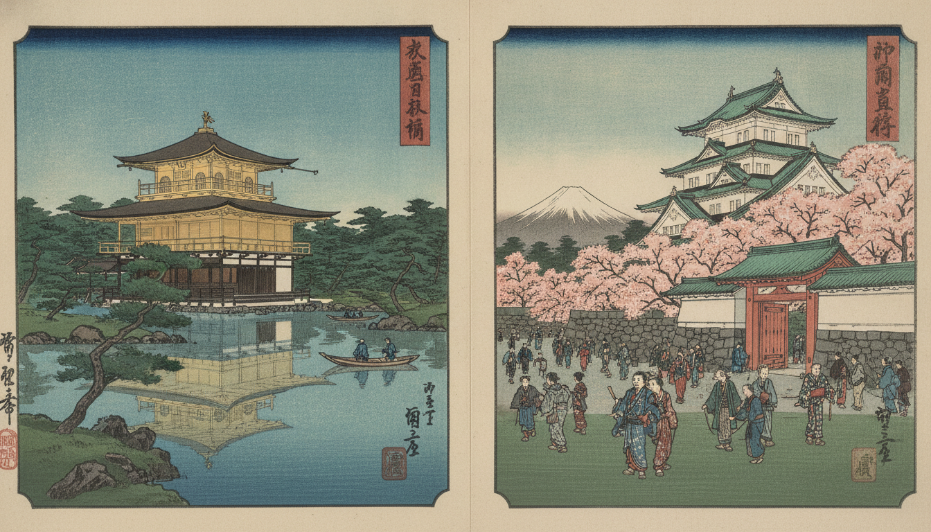 金閣寺と二条城は京都観光の定番として外せない世界遺産