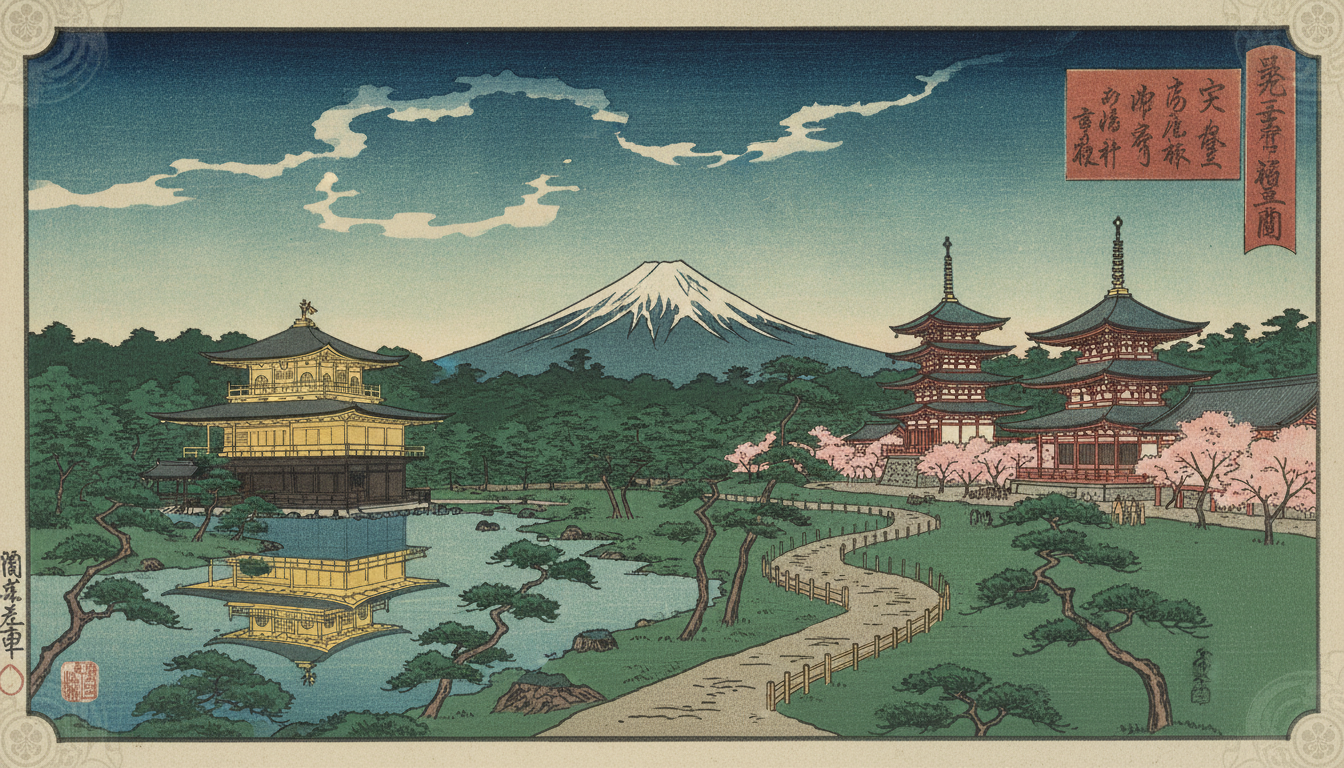 金閣寺と仁和寺は「きぬかけの路」で結ばれた世界遺産ルート