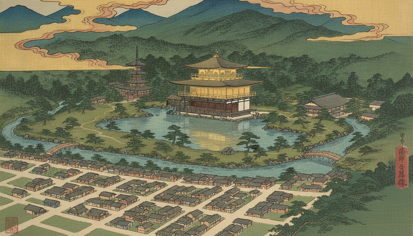 金閣寺の地図と所在地の基本情報